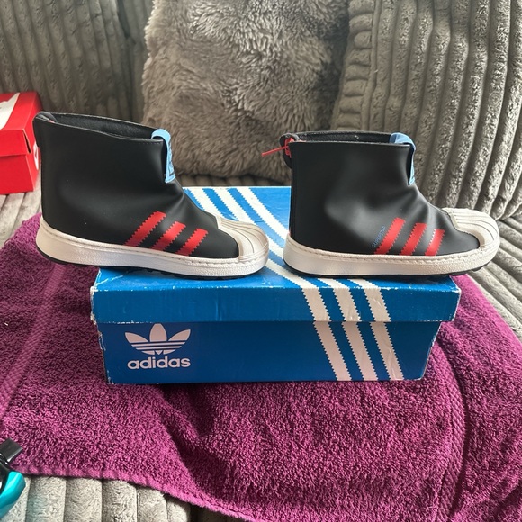 Adidas Kids Superstar 360 Rain I Navy & Red Shoes
